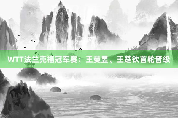 WTT法兰克福冠军赛：王曼昱、王楚钦首轮晋级