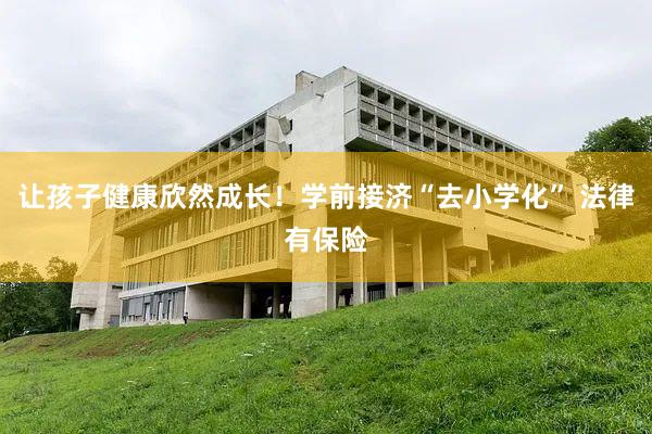 让孩子健康欣然成长！学前接济“去小学化” 法律有保险